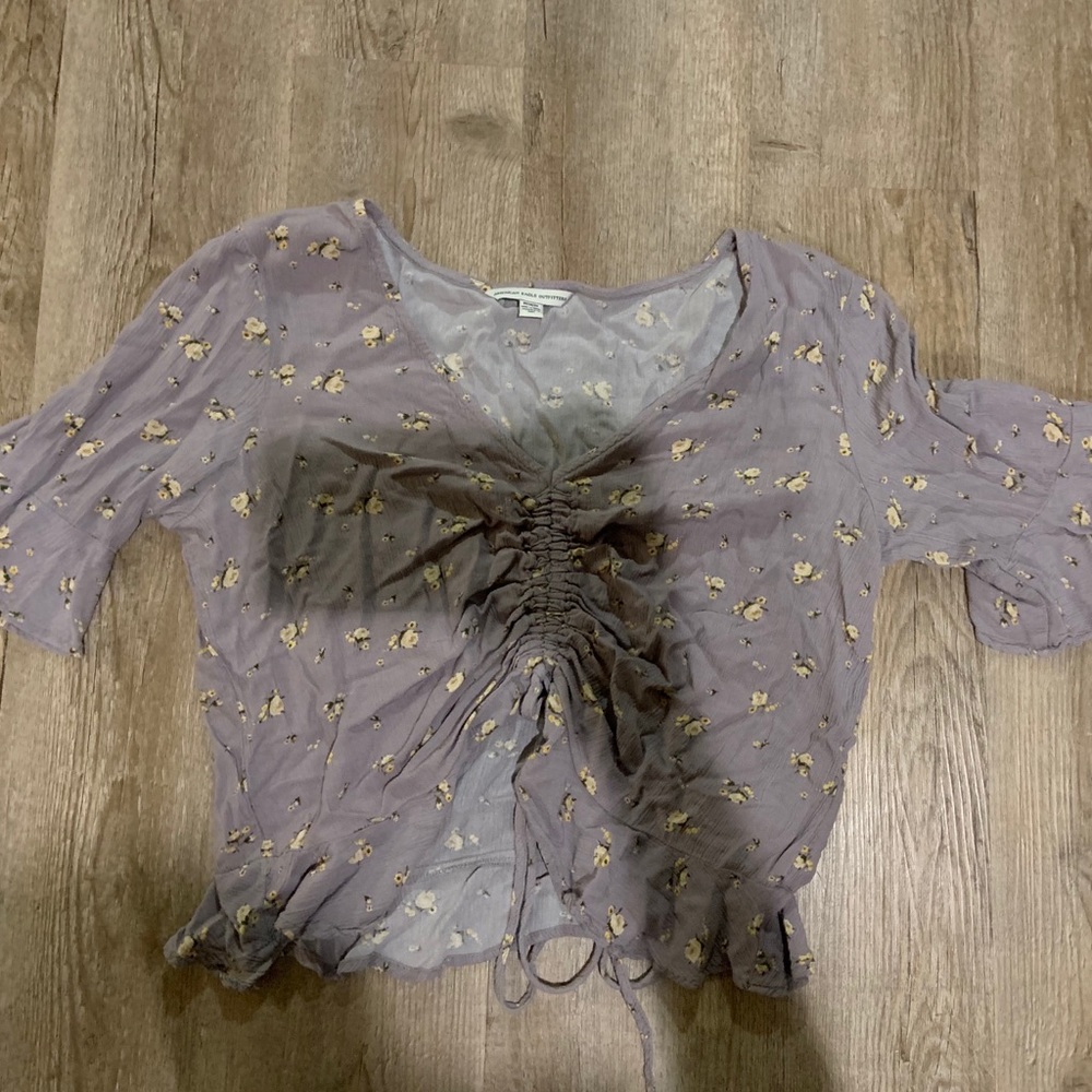 American Eagle Floral Tee